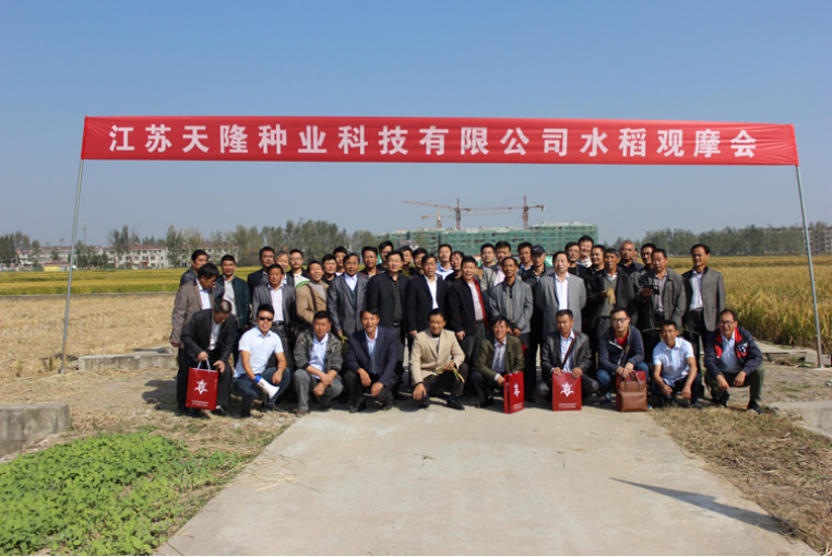 江苏永利集团3044种业公司成功举办2014年水稻品种现场观摩会